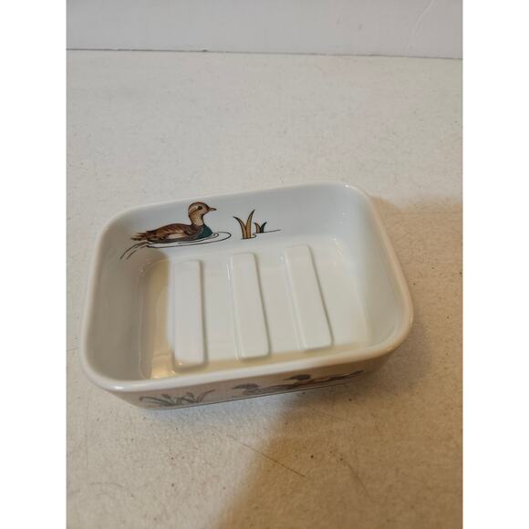 Vintage Soap Dish Wood Ducks by Andre Richard Made In Japan - Picture 2 of 6